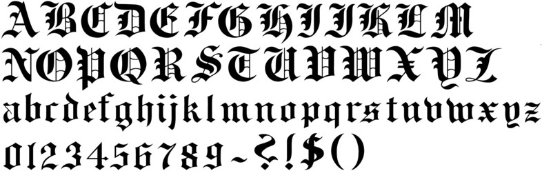 gothic calligraphy fonts